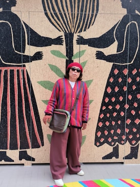 「no brand（ノーブランド）のアイテム（帽子）」を使った、Panda Ngさん（メンズ・180cm）の春コーディネート