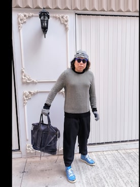 「no brand（ノーブランド）のアイテム（帽子）」を使った、Panda Ngさん（メンズ・180cm）の春コーディネート