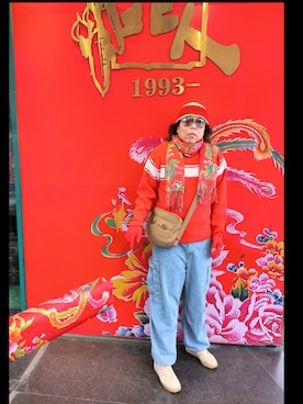 「miu miu（ミュウミュウ）のアイテム」を使った、Panda Ngさん（メンズ・180cm）の春コーディネート