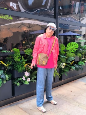 「KAREN WALKER(カレンウォーカー)のアイテム」を使った、Panda Ngさん(メンズ・180cm)の夏コーディネート