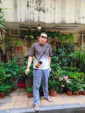「MARNI（マルニ）のアイテム」を使った、Panda Ngさん（メンズ・180cm）の秋コーディネート