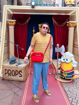 「MARC JACOBS（マークジェイコブス）のアイテム」を使った、Panda Ngさん（メンズ・180cm）の夏コーディネート