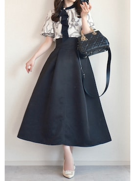 「Dior（ディオール）のアイテム（Bags、ブラック系）」を使った、❁︎ yuiko ❁︎さん（レディース・160cm）の夏コーディネート