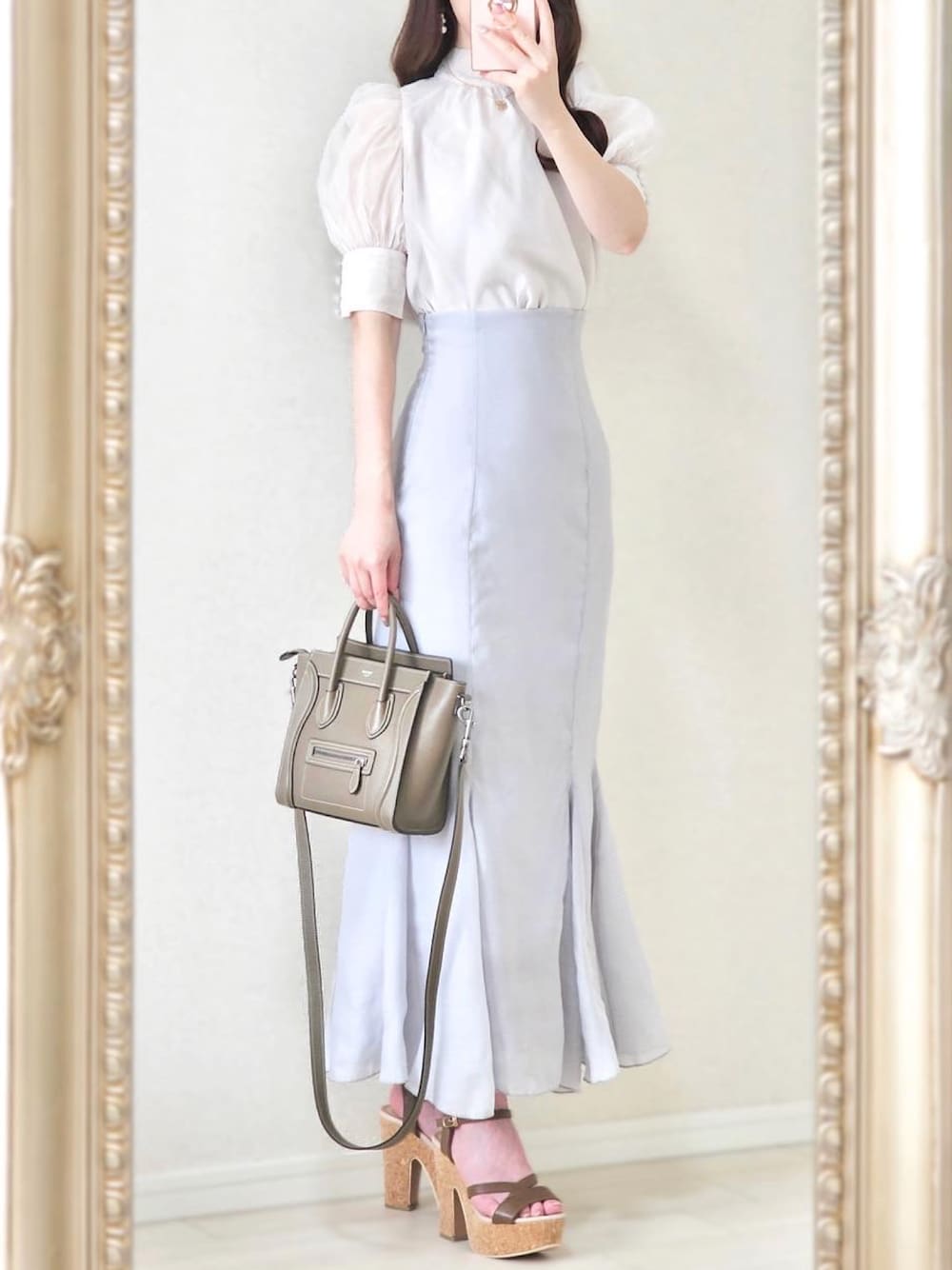 ♡新品タグ付き♡ハーフスリーブオーガンジーブラウス♡ Fubail / ハーフスリーブオーガンジーブラウス