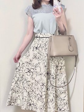 「STRAWBERRY-FIELDS（ストロベリーフィールズ）のアイテム（スカート）」を使った、❁︎ yuiko ❁︎さん（レディース・160cm）の夏コーディネート