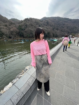 「古着女子」｜「アイテム（スラックス）」を使った、ちむたくさん（レディース・158cm）の春コーディネート