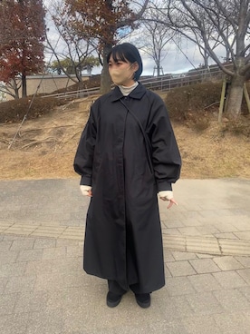 「ap retro（アプレトロ）のアイテム（ステンカラーコート）」を使った、ちむたくさん（レディース・158cm）の冬コーディネート