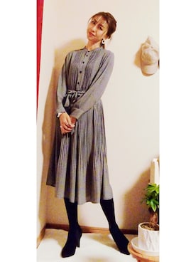 「アイテム（ワンピース/ドレス）」を使った、Keyさん（レディース・164cm・40代）の秋コーディネート