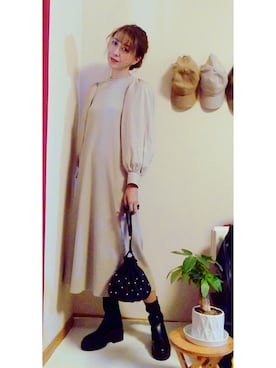 「アイテム（ワンピース/ドレス）」を使った、Keyさん（レディース・164cm・40代）の秋コーディネート