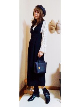 「アイテム（ワンピース/ドレス）」を使った、Keyさん（レディース・164cm・40代）の冬コーディネート