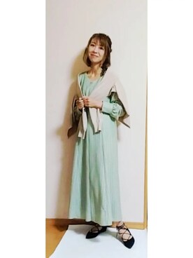 「アイテム（ワンピース/ドレス）」を使った、Keyさん（レディース・164cm・40代）の春コーディネート