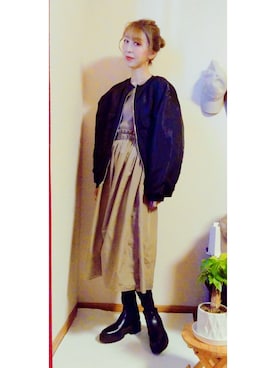 「アイテム（ワンピース/ドレス）」を使った、Keyさん（レディース・164cm・40代）の冬コーディネート