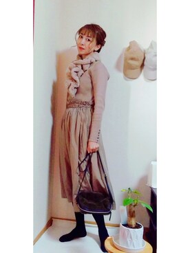 「アイテム（ワンピース/ドレス）」を使った、Keyさん（レディース・164cm・40代）の冬コーディネート