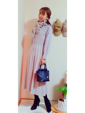「アイテム（ワンピース/ドレス）」を使った、Keyさん（レディース・164cm・40代）の冬コーディネート