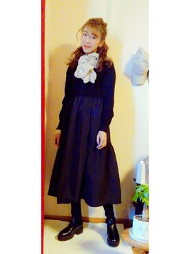 「アイテム（ワンピース/ドレス）」を使った、Keyさん（レディース・164cm・40代）の冬コーディネート