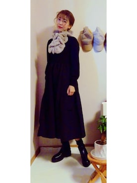 「アイテム（ワンピース/ドレス）」を使った、Keyさん（レディース・164cm・40代）の秋コーディネート