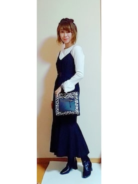 「アイテム（ワンピース/ドレス）」を使った、Keyさん（レディース・164cm・40代）の秋コーディネート