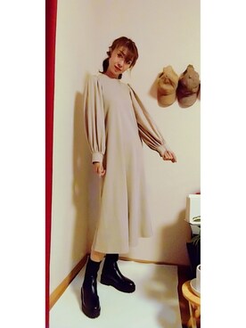 「アイテム（ワンピース/ドレス）」を使った、Keyさん（レディース・164cm・40代）の秋コーディネート
