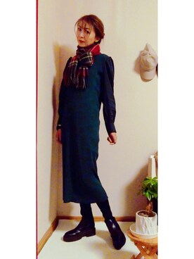 「アイテム（ワンピース/ドレス）」を使った、Keyさん（レディース・164cm・40代）の秋コーディネート