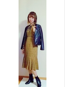 「アイテム（ワンピース/ドレス）」を使った、Keyさん（レディース・164cm・40代）の秋コーディネート