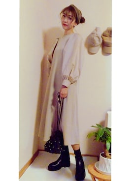 「アイテム（ワンピース/ドレス）」を使った、Keyさん（レディース・164cm・40代）の秋コーディネート