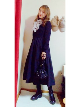 「アイテム（ワンピース/ドレス）」を使った、Keyさん（レディース・164cm・40代）の冬コーディネート