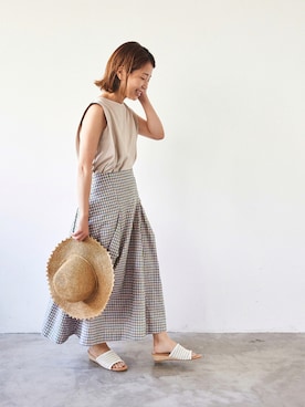 「JELLY BEANS（ジェリービーンズ）のアイテム（サンダル）」を使った、JELLYBEANSさん（レディース・152cm）の夏コーディネート