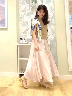 「アイテム（サンダル、グリーン系）」を使った、JELLYBEANSさん（レディース・158cm）の夏コーディネート