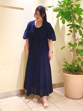 「ネイビー×ホワイト」｜JELLYBEANSさん（レディース・158cm）の夏コーディネート