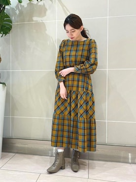 「チェック柄に恋してる」｜JELLYBEANSさん（レディース・162cm）の冬コーディネート