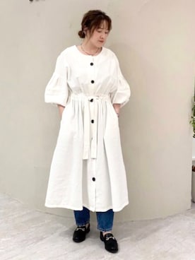 「アイテム（レインシューズ）」を使った、JELLYBEANSさん（レディース・154cm）の春コーディネート