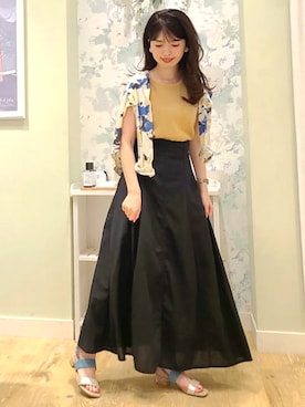 「アイテム（サンダル、グリーン系）」を使った、JELLYBEANSさん（レディース・158cm）の夏コーディネート