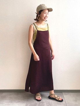 「アイテム（サンダル、グリーン系）」を使った、JELLYBEANSさん（レディース・152cm）の夏コーディネート