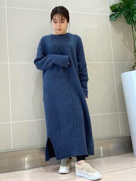 「ファー」｜「アイテム（スリッポン）」を使った、JELLYBEANSさん（レディース・162cm）の冬コーディネート