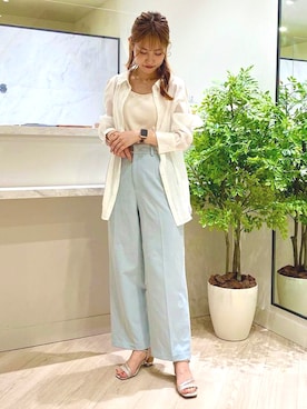 「コルクヒール」｜JELLYBEANSさん（レディース・157cm）の夏コーディネート