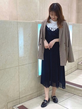 「アイテム（レインシューズ）」を使った、JELLYBEANSさん（レディース・158cm）の秋コーディネート