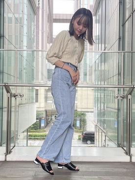 「JELLY BEANS（ジェリービーンズ）のアイテム（サンダル）」を使った、JELLYBEANSさん（レディース・158cm）の夏コーディネート