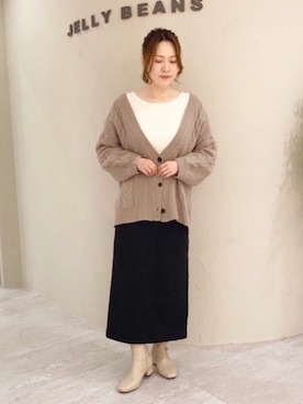 「白ブーツ」｜JELLYBEANSさん（レディース・154cm）の秋コーディネート