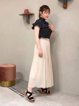 「ウェッジソール」｜JELLYBEANSさん（レディース・154cm）の夏コーディネート