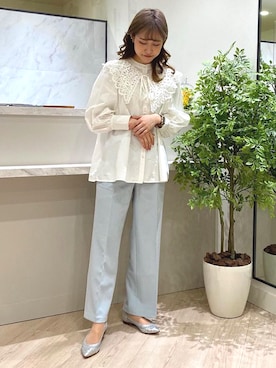 「メッシュパンプス」｜JELLYBEANSさん（レディース・157cm）の春コーディネート