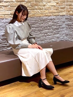 「JELLY BEANS（ジェリービーンズ）のアイテム（パンプス）」を使った、JELLYBEANSさん（レディース・155cm）の春コーディネート