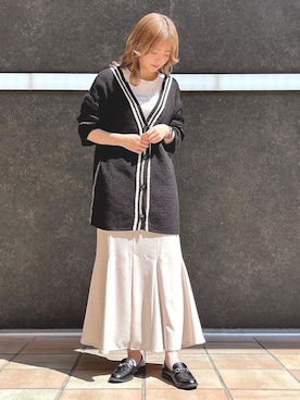 「JELLY BEANS（ジェリービーンズ）の【レイン対応】金具ビットレインローファー(309-7237)JELLY BEANS(ジェリービーンズ)（レインシューズ）」を使った、JELLYBEANSさん（レディース・158cm）の秋コーディネート