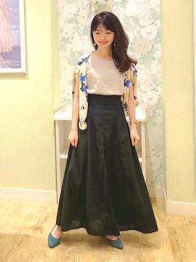 「アイテム（パンプス、グリーン系）」を使った、JELLYBEANSさん（レディース・158cm）の夏コーディネート