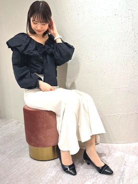 「フリルトップス」｜JELLYBEANSさん（レディース・157cm）の冬コーディネート