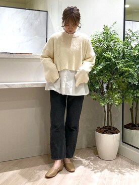 「JELLY BEANS（ジェリービーンズ）のアイテム（パンプス）」を使った、JELLYBEANSさん（レディース・157cm）の冬コーディネート