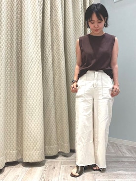 「アイテム（サンダル、グリーン系）」を使った、JELLYBEANSさん（レディース・158cm）の夏コーディネート