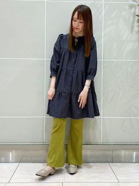 「黒ブラウス」｜JELLYBEANSさん（レディース・156cm）の夏コーディネート