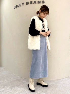 「JELLY BEANS（ジェリービーンズ）のアイテム」を使った、JELLYBEANSさん（レディース・157cm）の秋コーディネート