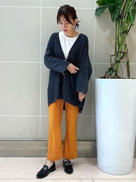 「JELLY BEANS（ジェリービーンズ）の【レイン対応】金具ビットレインローファー(309-7237)JELLY BEANS(ジェリービーンズ)（レインシューズ）」を使った、JELLYBEANSさん（レディース・162cm）の冬コーディネート