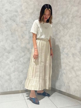 「ティアードスカート」｜JELLYBEANSさん（レディース・162cm）の夏コーディネート